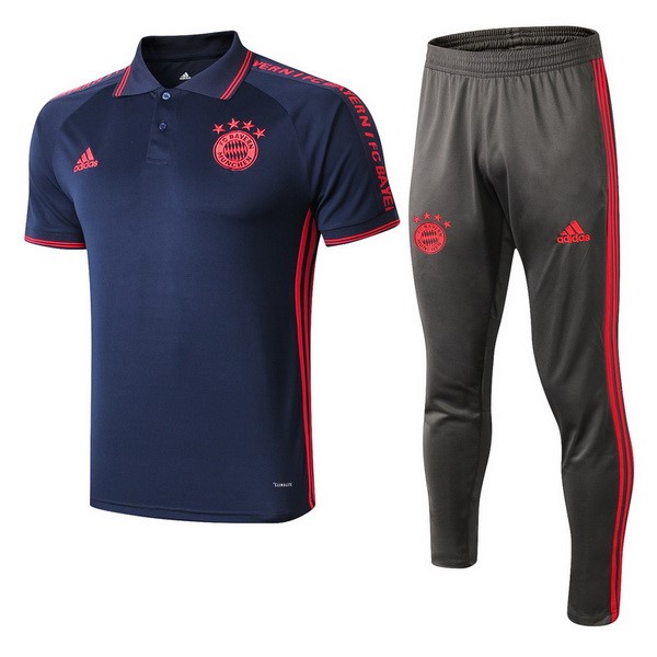 Polo Conjunto Completo Bayern Munich 2019-20 Azul Gris